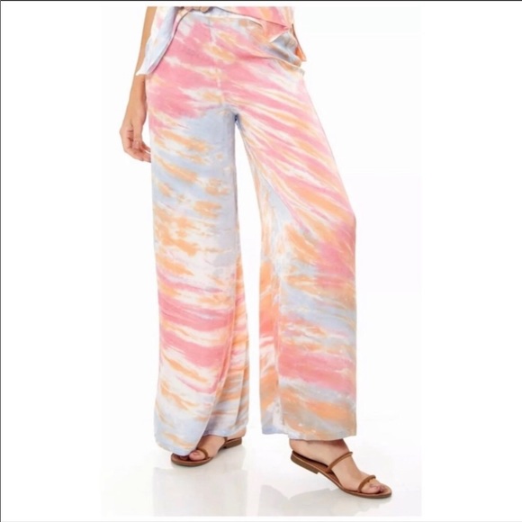NWT Young Fabulous & Broke Tie Dye Wide Leg Pants - Picture 3 of 5